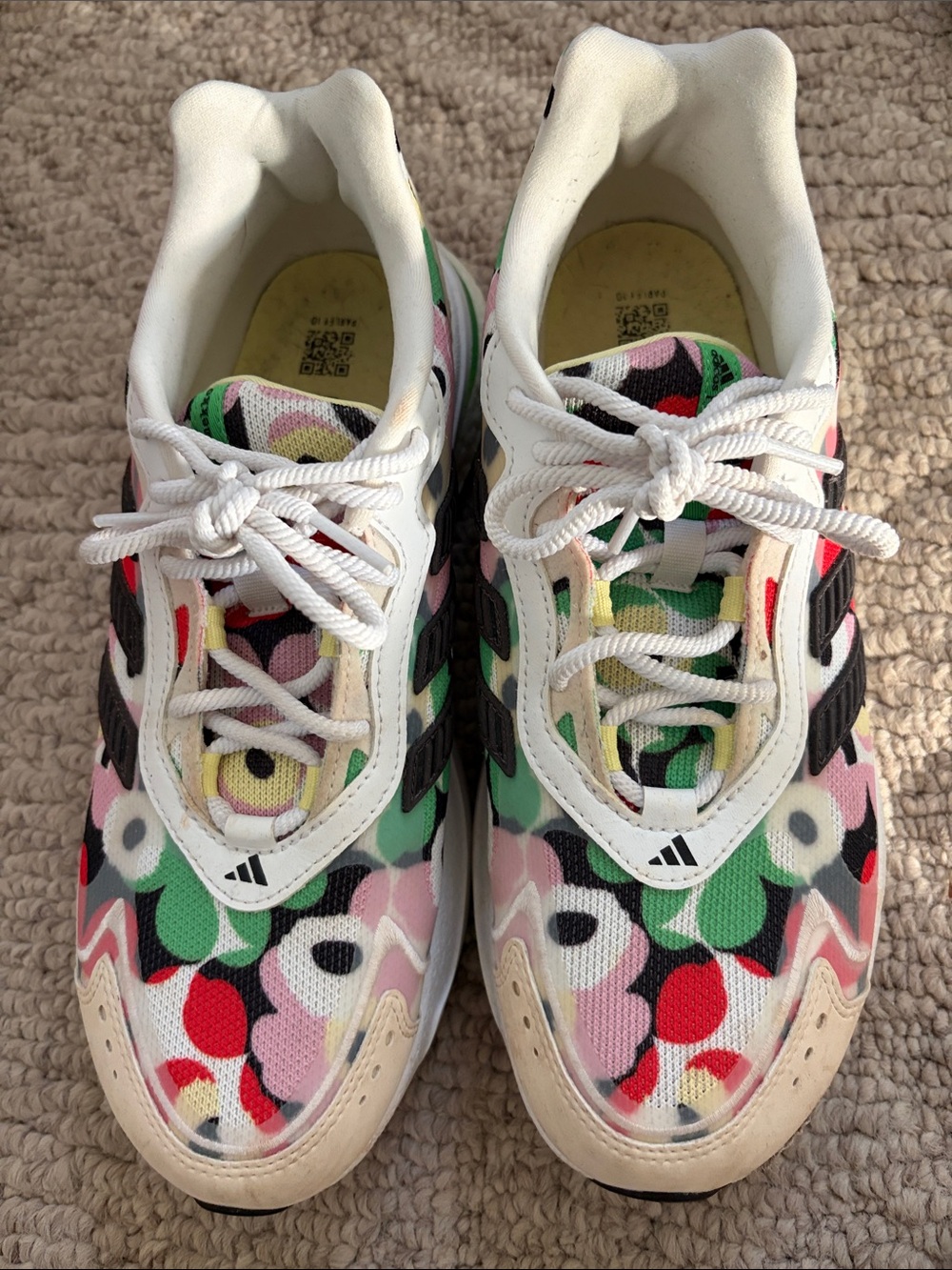 adidas Women's Multicolor Floral-Print Athletic Sneakers